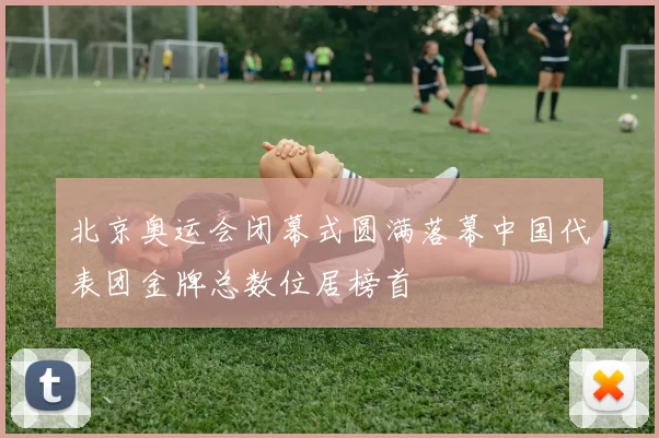 北京奥运会闭幕式圆满落幕中国代表团金牌总数位居榜首